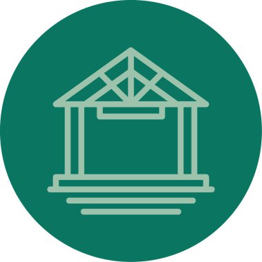 güzel ev kabartma vektör simgesi