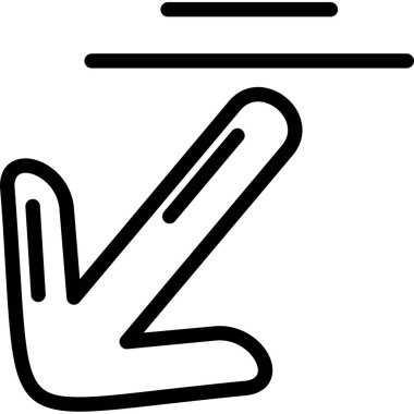 ok aşağı ok simgesi dış hat biçiminde