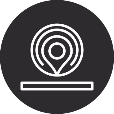 Vektör konumu simge illüstrasyonu