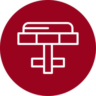 Ahşap çitli bir çitin vektör simgesi