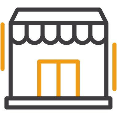 Dükkan. Web simgesi basit illüstrasyon