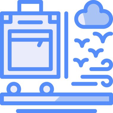 bulut depolama simgesi ana hat biçiminde