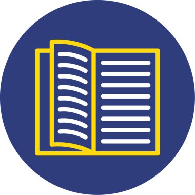 Kitap. Web simgesi basit illüstrasyon