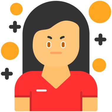 kadın karakter avatar simgesi