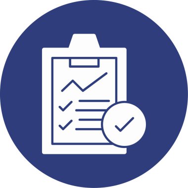 Kontrol listesi. Web simgesi basit illüstrasyon