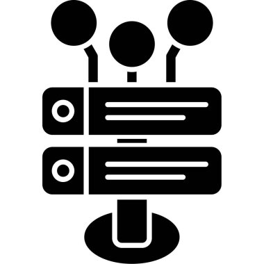 Veri veritabanı sunucu simgesi ana hat biçiminde