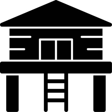 Bina. Web simgesi basit illüstrasyon