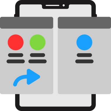 Veri. Web simgesi basit illüstrasyon