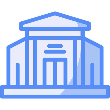 Bina. Web simgesi basit illüstrasyon