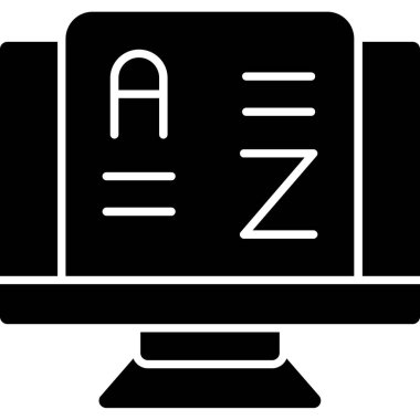 Bilgisayar. Web simgesi basit illüstrasyon