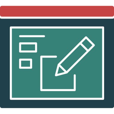 Web simgesi, basit harflerin vektör illüstrasyonu