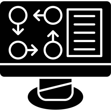 Veri analiz simgesi beyaz arkaplanda izole edilmiş modaya uygun düz tarzda. Web tasarımınız için vektör illüstrasyon sembolü