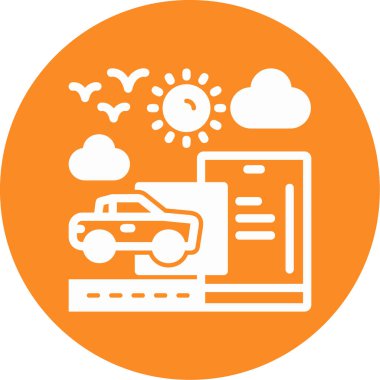 Basit araba simgesi illüstrasyonu