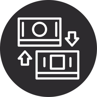 Tarayıcı. Web simgesi basit illüstrasyon