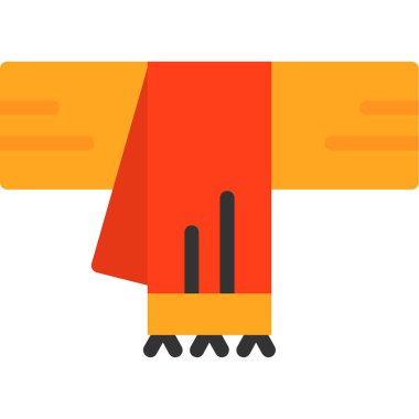 Düz stil noel dekorasyonu simgesi