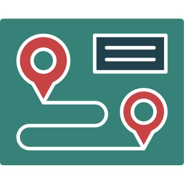 Harita işaretleyici simgesi, vektör illüstrasyonu