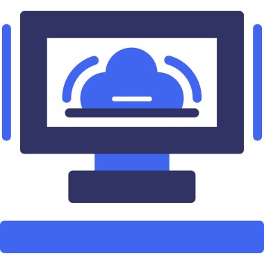 Bulut. Web simgesi basit illüstrasyon