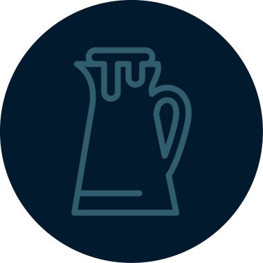 Benzersiz kimyasal matara çizgisi vektör simgesi