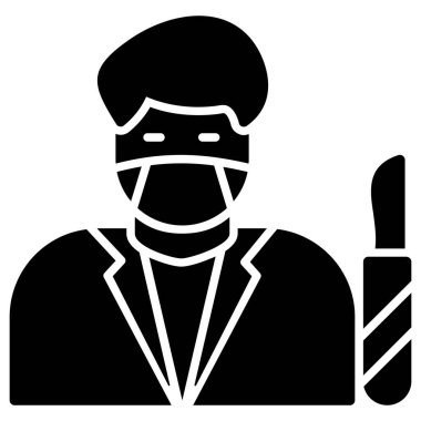 suç ve suç vektörü illüstrasyonu