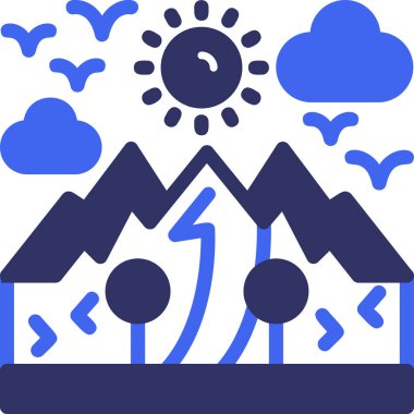 Dağ dağ ikonu - ana hatlarıyla