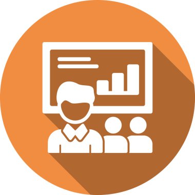 İş düz simgesi, vektör illüstrasyonu