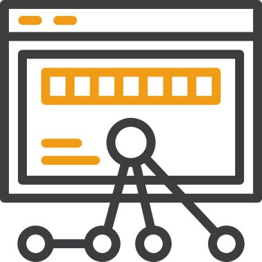 şebeke. Web simgesi basit illüstrasyon