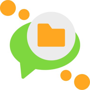 Sohbet simgesi ile konuşma balonu, basit tasarım illüstrasyonu