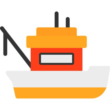 kargo gemisi. Web simgesi basit tasarım