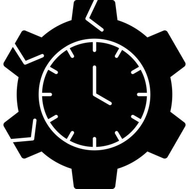 Saat. Web simgesi basit tasarım