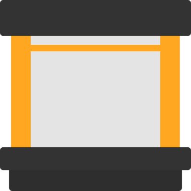 kutu düz vektör simgesi