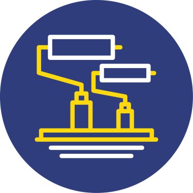 Bilgisayar simgesi. Web için basit bilgisayar vektör simgeleri çizimi