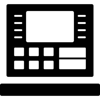 Hesap makinesi. Web simgesi basit illüstrasyon