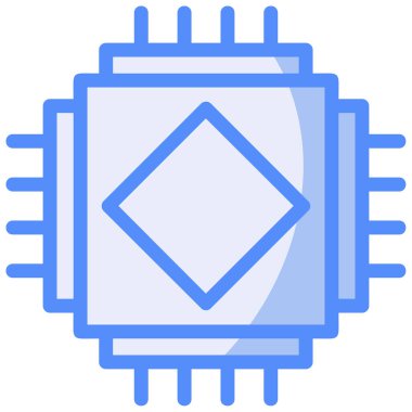 İşlemci. Web simgesi basit illüstrasyon