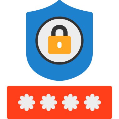 düz vektör simgesini kilitle.