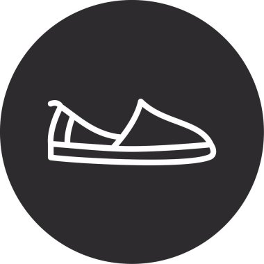 Espadrille Ters Döndürüldü, Vektör İllüstrasyonu