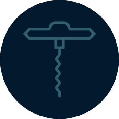 Modern b 'nin vektör illüstrasyonu vida ikonundan yoksun