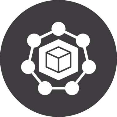 Modern b 'nin vektör illüstrasyonunda bir küpün eksik simgesi