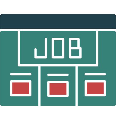 Kariyer. Web simgesi basit illüstrasyon