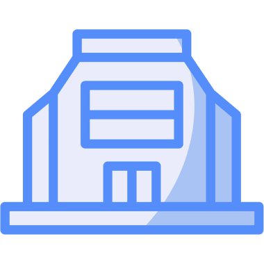 Bina inşaat simgesi düz biçimli