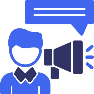 Konuş. Web simgesi basit illüstrasyon