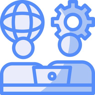 Yatak uykusu otel simgesi - taslak biçimi