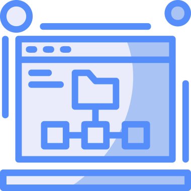 Dosya- outline biçiminde tarayıcı web geliştirme simgesi