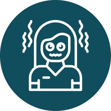 Bir kadın simgesinin vektör illüstrasyonu