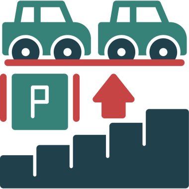 park yeri araç simgesi düz stil