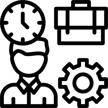 Satır tasarımında iş yönetimi vektör illüstrasyonu