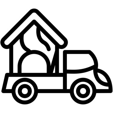 kamyon araba vektör simgesi