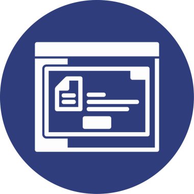 Web sayfası. Web simgesi basit tasarım