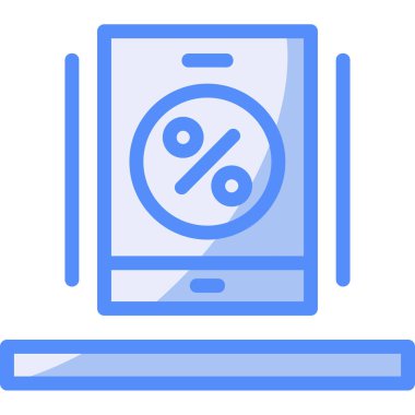 % 1 indirimli indirim simgesi