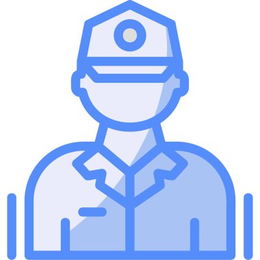 polis simgesi vektör illüstrasyonu