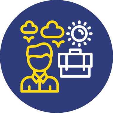 İş ve finans simgesinin vektör illüstrasyonu